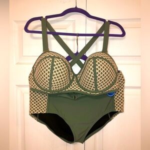 Plus Size High Waist Brief Bikini